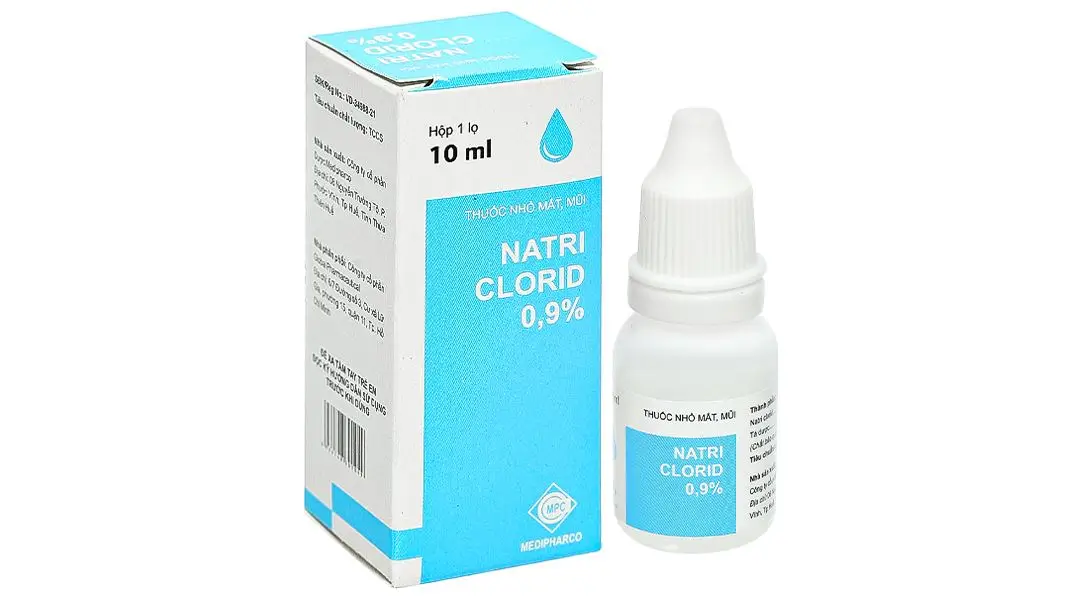 Thuốc nhỏ mắt Natriclorid 0,9% Medipharco trị kích ứng mắt, viêm mũi chai 10 ml